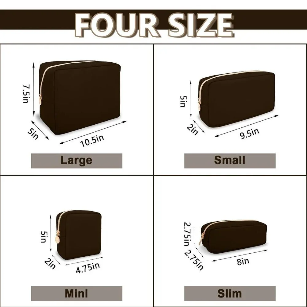 Mini Cosmetic Bag Nylon Travel Toiletry Organizer for Women Girls
